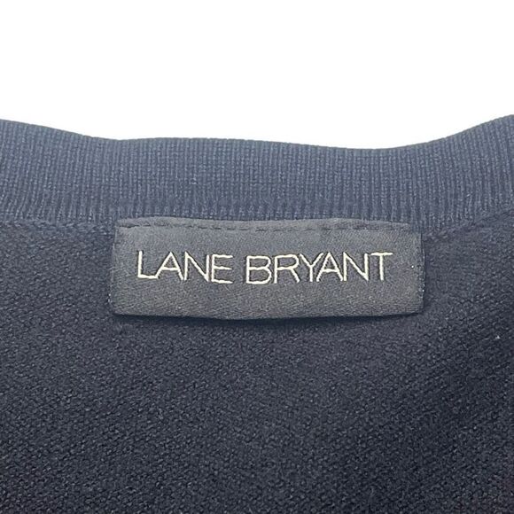 Lane Bryant Black V Neck Button Front Cardigan - Picture 3 of 5